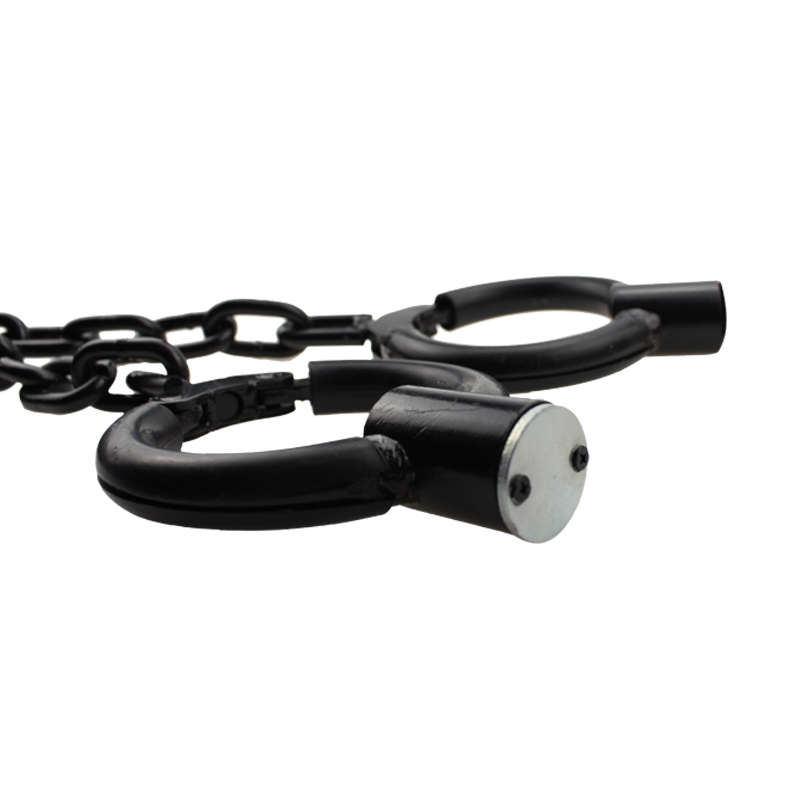 Nickel plated carbon steel handcuffs and legcuffs 2 in 1