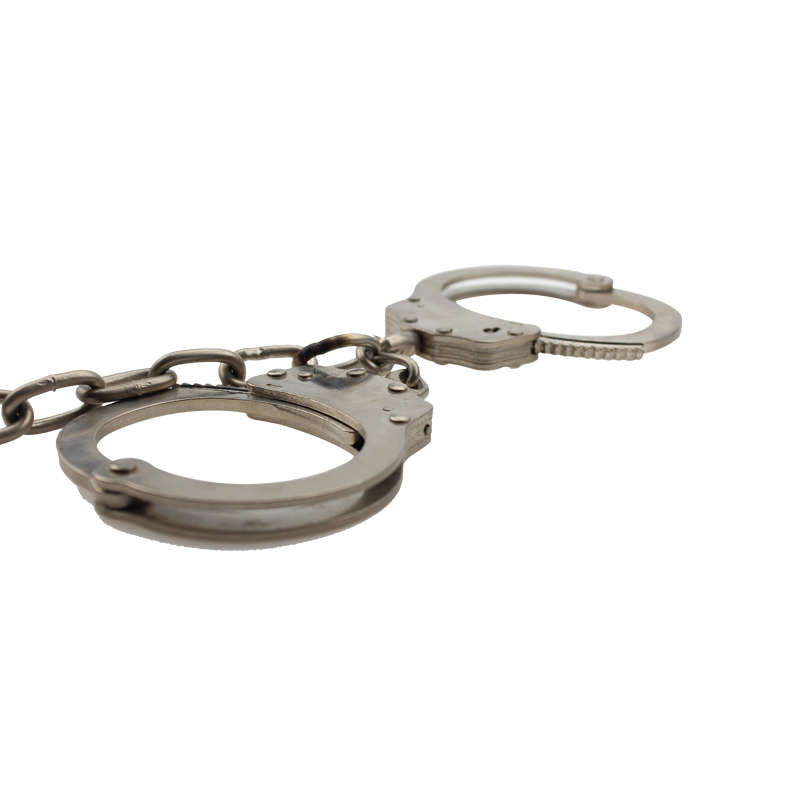 Nickel plated carbon steel handcuffs and legcuffs 2 in 1