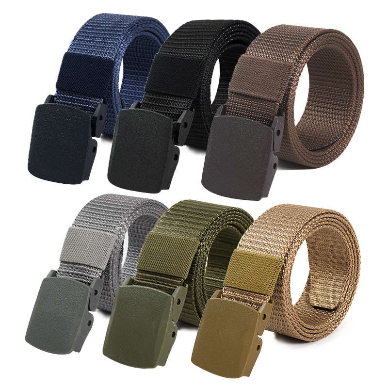 3.8cm wide nylon police tactical belt with plastic buckle