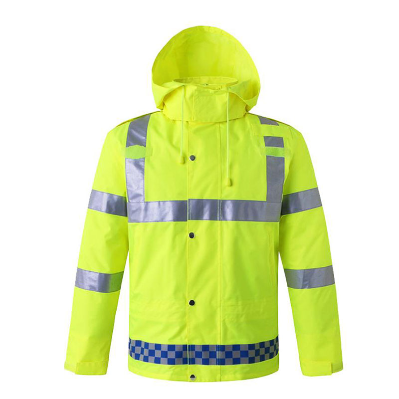 fluorescent yellow black orange camouflage raincoat wholesale sanitation labor protection reflective raincoat thickened outdoor long labor protection raincoat